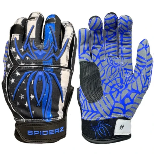 2022 Spiderz HYBRID Batting Gloves: Blue Line -Sports Gear Shop 2020BlueLine