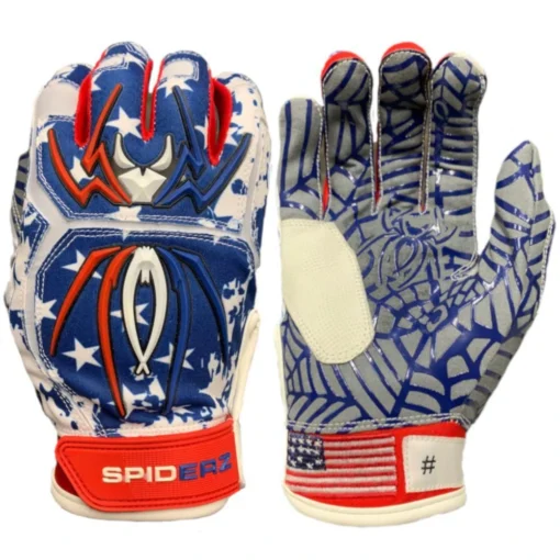 2022 Spiderz HYBRID Batting Gloves: USA Flag -Sports Gear Shop 2020USAFlag