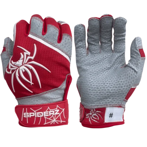 2022 Spiderz PRO Model Batting Gloves: Red/White -Sports Gear Shop 2022SpiderzPRO Red White