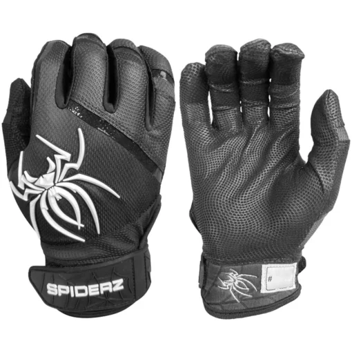 2023 Spiderz Pro Model Batting Gloves: Black/White -Sports Gear Shop 2023SpiderzProModelBattingGloves Black White Title