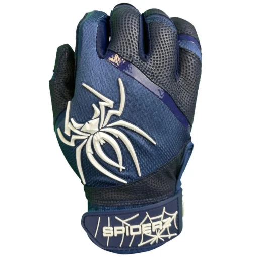 2023 Spiderz Pro Model Batting Gloves: Navy Blue/White -Sports Gear Shop 2023SpiderzProModelBattingGloves Navy White 1