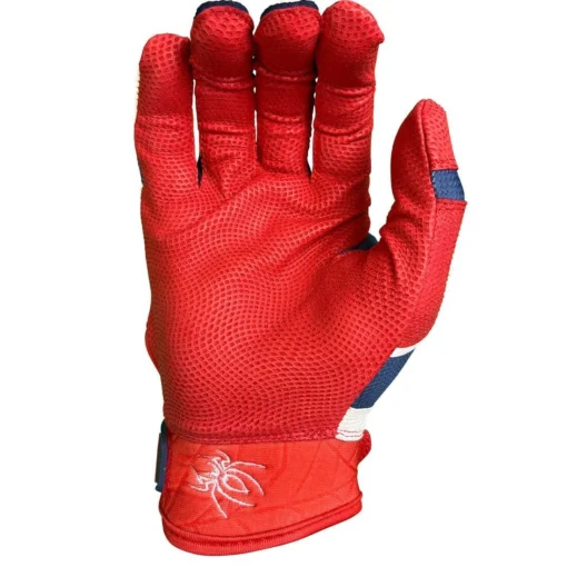 2023 Spiderz Pro Model Batting Gloves: White/Red/Navy -Sports Gear Shop 2023SpiderzProModelBattingGloves White Red Navy2023SpiderzProModelBattingGloves White Red Navy 2