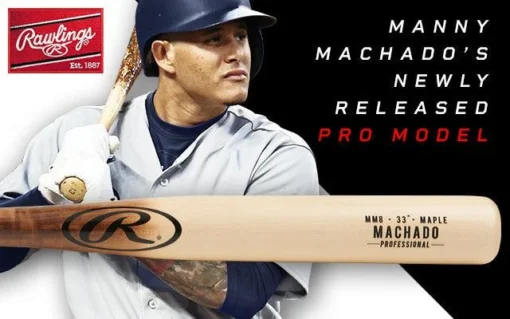 Rawlings Pro Label Manny Machado Maple Wood Baseball Bat: MM8PL -Sports Gear Shop