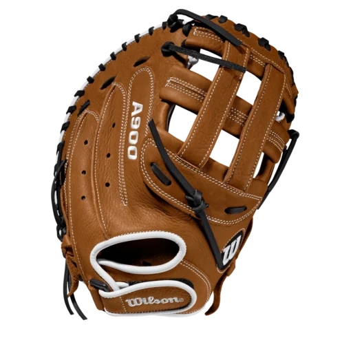 Wilson Aura A900 33" Fastpitch Catcher's Mitt : WTA09RF20FPCM -Sports Gear Shop A09RF20CM 0 Aura FP Catchers Mitt 33 BritishTan White Back