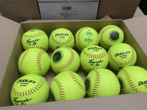 Dudley Thunder SY HYCON 12" USA/ASA Synthetic Slowpitch Softballs (DOZEN): 4A069Y -Sports Gear Shop IMG 5763 scaled