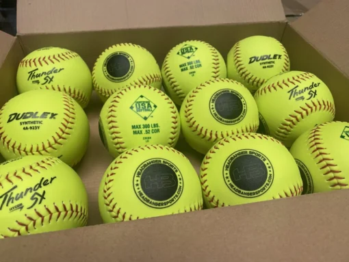 Dudley Thunder SY HYCON 11" USA/ASA Synthetic Slowpitch Softballs (DOZEN): 4A923Y -Sports Gear Shop IMG 5776 scaled