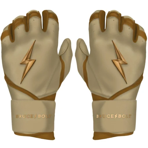 Bruce Bolt PREMIUM PRO Gold Series Batting Gloves: Long Cuff -Sports Gear Shop LC GLD HERO