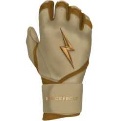 Bruce Bolt PREMIUM PRO Gold Series Batting Gloves: Long Cuff -Sports Gear Shop LC GLD RIGHT