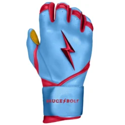 Bruce Bolt PREMIUM PRO BADER Series Long Cuff Batting Gloves: Baby Blue -Sports Gear Shop LC HBB RIGHT