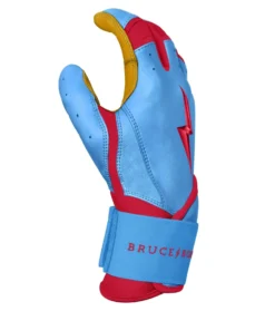 Bruce Bolt PREMIUM PRO BADER Series Long Cuff Batting Gloves: Baby Blue -Sports Gear Shop LC HBB SIDE scaled