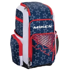 Miken Deluxe Slowpitch Backpack: MBA004 -Sports Gear Shop MikenDeluxeSlowpitchBackpack MBA004 StarsandStripes