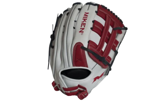 Miken Pro Series 13.5″ Slow Pitch Fielding Glove – White/Scarlet/Navy: PRO135WSN -Sports Gear Shop PRO135WSN BACK 9f4cd8fd 1685 4343 a5cc a45bce07dc62