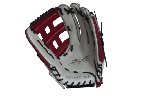 Miken Pro Series 13.5″ Slow Pitch Fielding Glove – White/Scarlet/Navy: PRO135WSN -Sports Gear Shop PRO135WSN FRONT 52f0eec0 b474 43b5 97ee 16036864fd5f