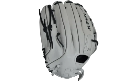 Miken Pro Series 14" Slow Pitch Fielding Glove - White/Navy: PRO140WN -Sports Gear Shop PRO140WN SIDE 2