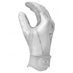 Bruce Bolt PREMIUM PRO Chrome Series Short Cuff Batting Gloves: White -Sports Gear Shop SC CHRW SIDE scaled