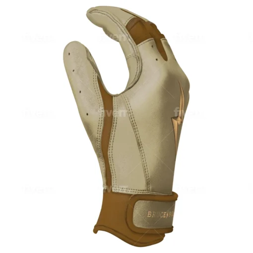 Bruce Bolt PREMIUM PRO Gold Series Batting Gloves: Short Cuff -Sports Gear Shop SC GLD SIDE scaled