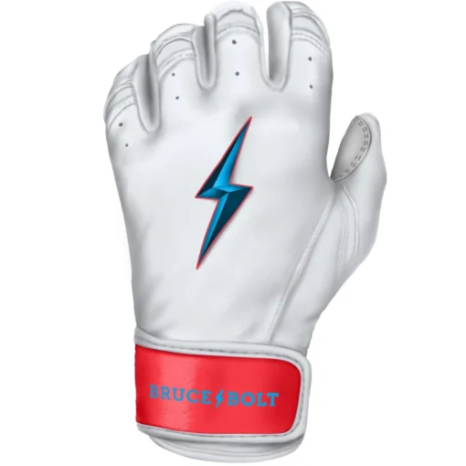 Bruce Bolt PREMIUM PRO BRINSON Series Short Cuff Batting Gloves: White -Sports Gear Shop SC LBW LEFT