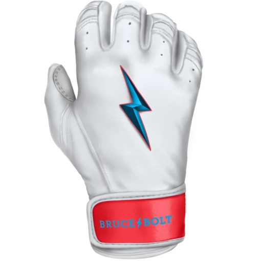 Bruce Bolt PREMIUM PRO BRINSON Series Short Cuff Batting Gloves: White -Sports Gear Shop SC LBW RIGHT