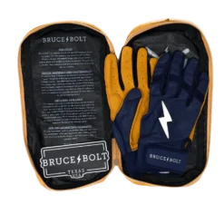 Bruce Bolt PREMIUM PRO Short Cuff Batting Gloves: Navy -Sports Gear Shop SC NVYG BAG2