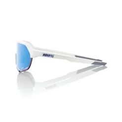 100% S2 Sunglasses Matte White - HiPER Blue Multilayer Mirror Lens -Sports Gear Shop SP21 S2 60006 00006 PROFILE