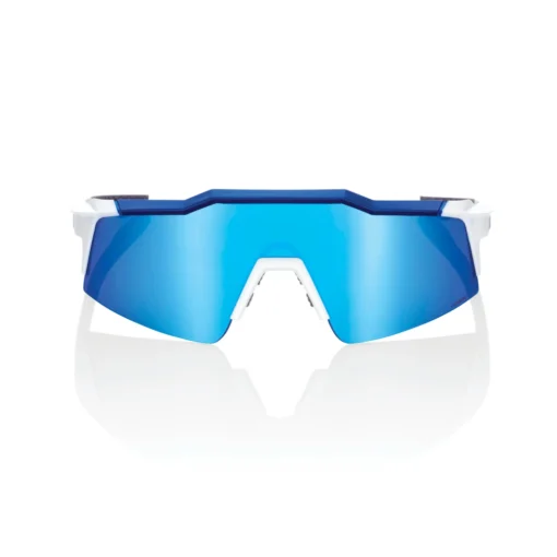 100% SPEEDCRAFT SL Matte White - HiPER Blue Multilayer Mirror Lens -Sports Gear Shop SP21 SPEEDCRAFTSL 61002 407 01 FRONT