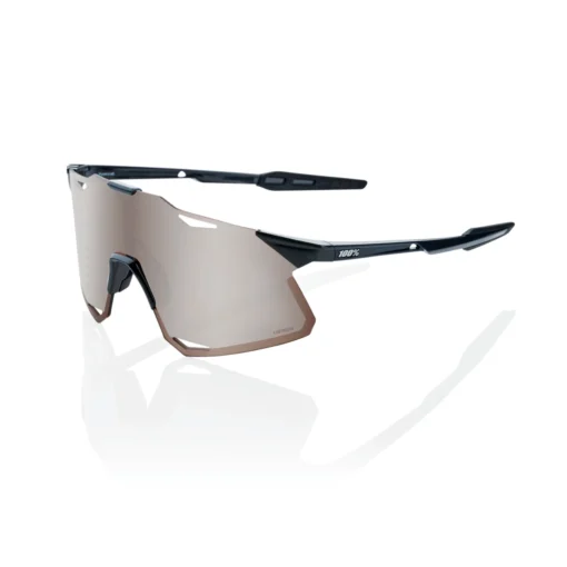 100% HYPERCRAFT Sunglasses Gloss Black - HiPER Silver Mirror Lens -Sports Gear Shop SP22 HYPERCRAFT 60000 00010 3Q