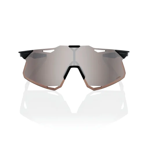 100% HYPERCRAFT Sunglasses Gloss Black - HiPER Silver Mirror Lens -Sports Gear Shop SP22 HYPERCRAFT 60000 00010 FRONT