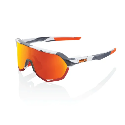 100% S2 Sunglasses Soft Tact Grey Camo - HiPER Red Multilayer Mirror Lens -Sports Gear Shop SP22 S2 60006 00008 3Q