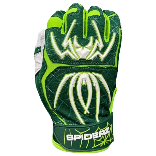 2023 Spiderz Ltd Ed "Lucky" ENDITE Batting Gloves: Dark Green/Kelly Green/White -Sports Gear Shop Spiderz Lucky Batting Gloves 1