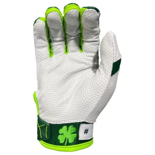 2023 Spiderz Ltd Ed "Lucky" ENDITE Batting Gloves: Dark Green/Kelly Green/White -Sports Gear Shop Spiderz Lucky Batting Gloves 2