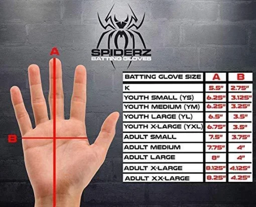 2022 Spiderz HYBRID Batting Gloves: Blue Line -Sports Gear Shop Spiderz Size Chart 1261d03f 722c 49df 8c37 7e05a344c1b5