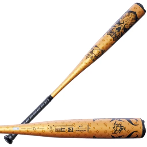 2023 DeMarini Voodoo One Gold BBCOR (-3) Baseball Bat: WBD2352010 -Sports Gear Shop WBD2352010 8 DeMarini Voodoo One GD.png.cq5dam.web .1200.1200