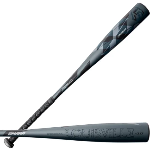 2022 Louisville Slugger Omaha (-10) USA Baseball Bat: WBL2538010 -Sports Gear Shop WBL2538010 8 LS USABB Omaha 22 10 SI Gunmetal.png.cq5dam.web .1200.1200