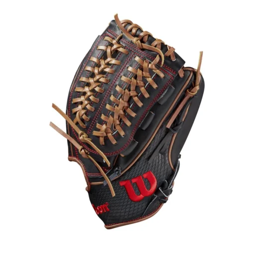 2021 Wilson A2K D33SS 11.75" Pitcher's Baseball Glove: WTA2KRB21D33 -Sports Gear Shop WBW100063 2 A2K P D33 1175 BlackSnakeSS SaddleTan.png.cq5dam.web .1200.1200