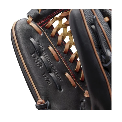 2021 Wilson A2K D33SS 11.75" Pitcher's Baseball Glove: WTA2KRB21D33 -Sports Gear Shop WBW100063 6 A2K P D33 1175 BlackSnakeSS SaddleTan.png.cq5dam.web .1200.1200