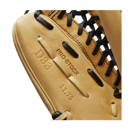 2022 Wilson A2000 D33 11.75" Pitcher's Baseball Glove: WTA20RB22D33 -Sports Gear Shop WBW100393 6 A2000 Leather D33 1175 Blonde Black.png.cq5dam.web .1200.1200