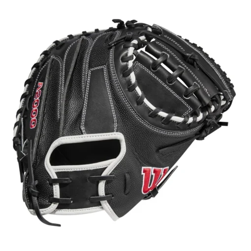 2022 Wilson A2000 M1DSS 33.5" Catcher's Mitt: WTA20RB22M1DSS -Sports Gear Shop WBW100401 0 A2000 M1D C 335 Black White Red.png.cq5dam.web .1200.1200