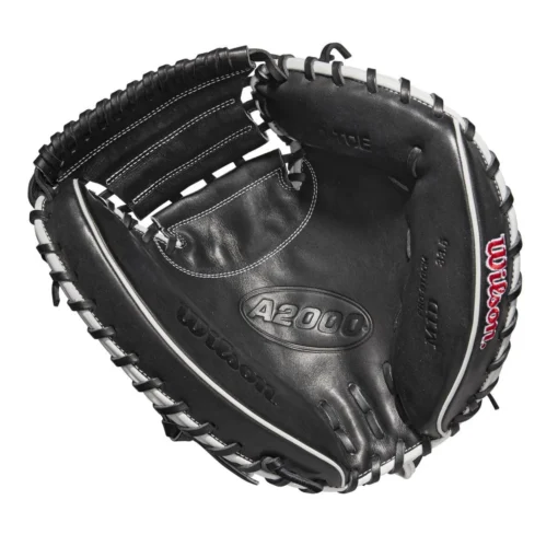 2022 Wilson A2000 M1DSS 33.5" Catcher's Mitt: WTA20RB22M1DSS -Sports Gear Shop WBW100401 1 A2000 M1D C 335 Black White Red.png.cq5dam.web .1200.1200