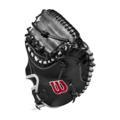 2022 Wilson A2000 M1DSS 33.5" Catcher's Mitt: WTA20RB22M1DSS -Sports Gear Shop WBW100401 2 A2000 M1D C 335 Black White Red.png.cq5dam.web .1200.1200