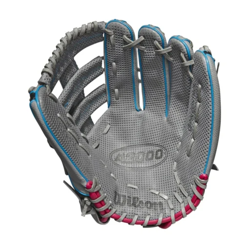 Wilson A2000 SCSP13SS 13" Slowpitch Softball Fielding Glove: WBW10040213 -Sports Gear Shop WBW100402 1 A2000 SP13 SC 13 GreyDimpled GreySS BlackSS.png.cq5dam.web .1200.1200