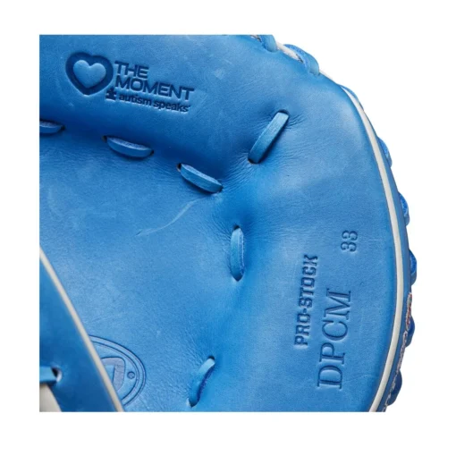 2023 Wilson A2000 Love The Moment CM33 33" Baseball Catcher's Mitt: WBW10084833 -Sports Gear Shop WBW100848 6 A2000 C LTM CM33 33 AutismSpeaksBlue.png.cq5dam.web .1200.1200