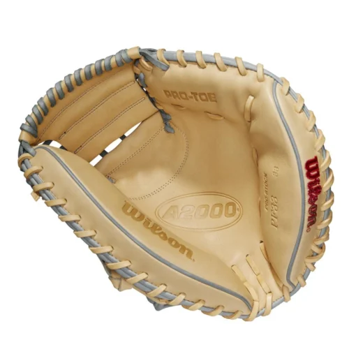 2023 Wilson A2000 PF33 Super Skin 33" Baseball Catcher's Mitt: WBW10098433 -Sports Gear Shop WBW100984 1 A2000 C PF33SS 33 GreySS Blonde.png.cq5dam.web .1200.1200