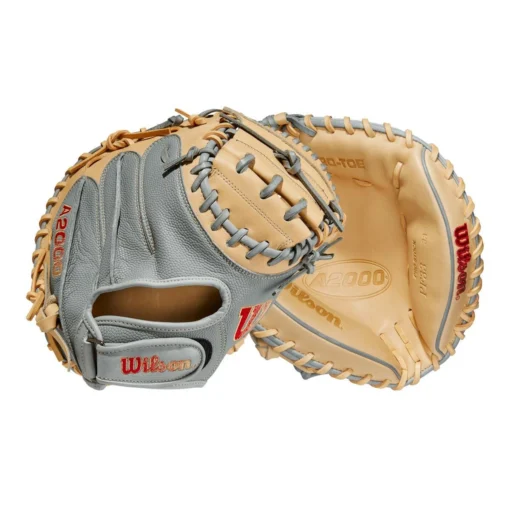 2023 Wilson A2000 PF33 Super Skin 33" Baseball Catcher's Mitt: WBW10098433 -Sports Gear Shop WBW100984 8 A2000 C PF33SS 33 GreySS Blonde.png.cq5dam.web .1200.1200