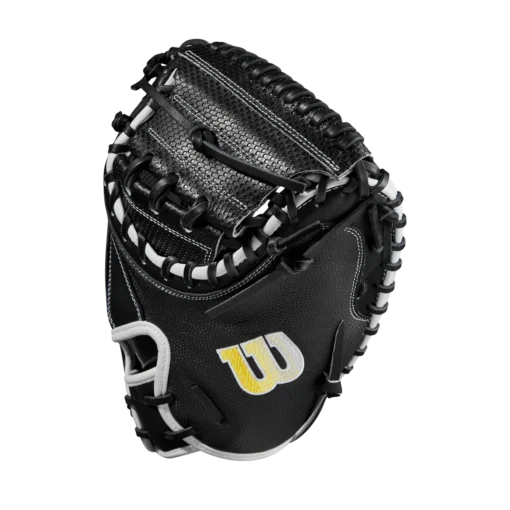 2023 Wilson A2000 M1DSS 33.5" Baseball Catcher's Mitt: WBW100995335 -Sports Gear Shop WBW100995 2 A2000 C M1DSC 335 BlackSS BlackDimple White WilsonGold