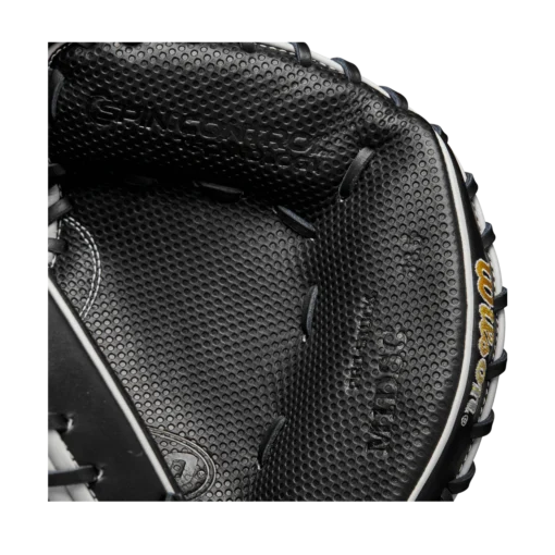 2023 Wilson A2000 M1DSS 33.5" Baseball Catcher's Mitt: WBW100995335 -Sports Gear Shop WBW100995 6 A2000 C M1DSC 335 BlackSS BlackDimple White WilsonGold