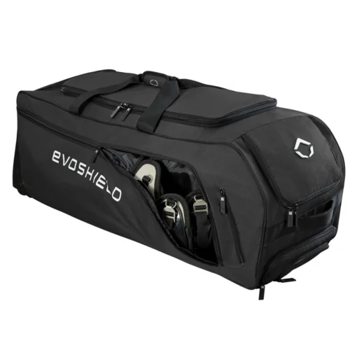 Evoshield Stone Wall Wheeled Bag (Multiple Colors): WTV9400 -Sports Gear Shop WTV9400BL 6 Evoshield Stonewall Wheeled Bag Catcher Pocket a.png.cq5dam.web .1200.1200