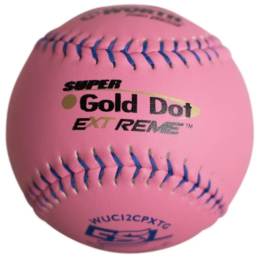 Worth Pink 12" GSL Super Gold Dot Extreme 40/325 Slowpitch Softballs (Dozen): WUC12CPXTG -Sports Gear Shop Worth GSL PINK Softball WUC12CPXTG