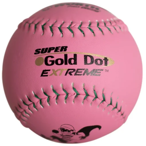 Worth Pink 12" ISA Super Gold Dot 44/400 Slowpitch Softballs (Dozen): WIS12CP -Sports Gear Shop Worth ISA WIS12CP Softballs Pink