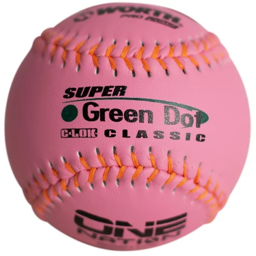 Worth Pink 11" One Nation Super Gold Dot Extreme 40/325 Slowpitch Softballs (One Dozen): WON11CP -Sports Gear Shop Worth One Nation WON11CP