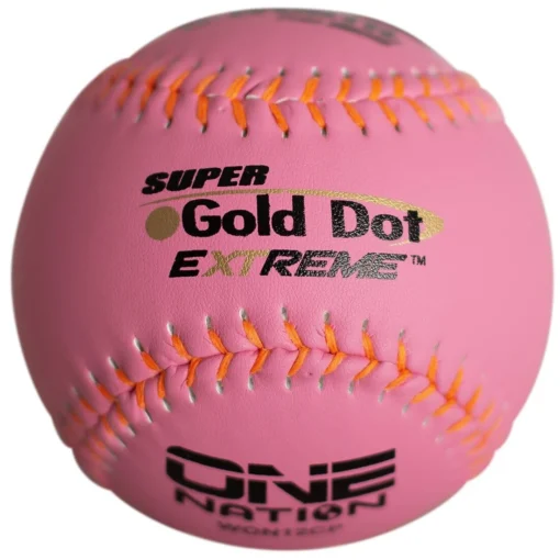 Worth Pink 12" One Nation Super Gold Dot Extreme 40/325 Slowpitch Softballs (One Dozen): WON12CP -Sports Gear Shop Worth One Nation WON12CP